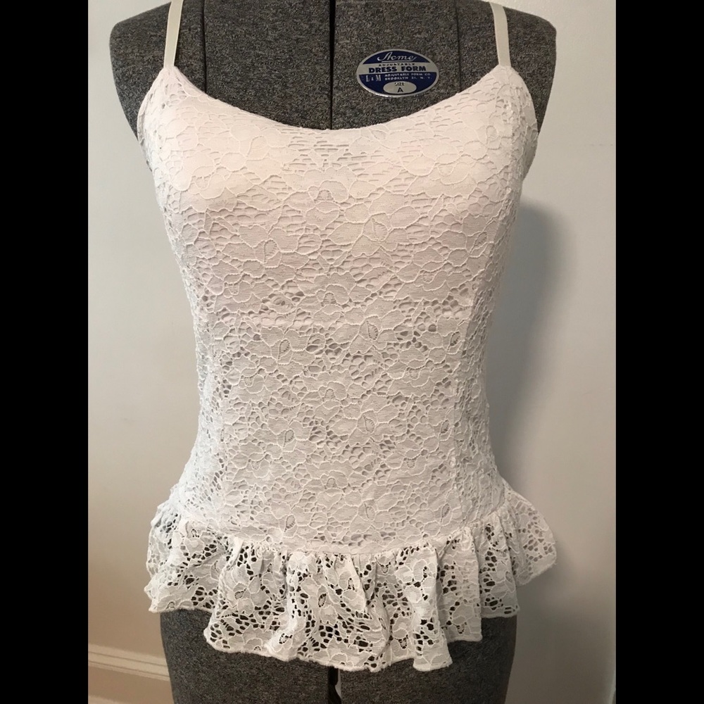 BONGO spaghetti strap lace blouse